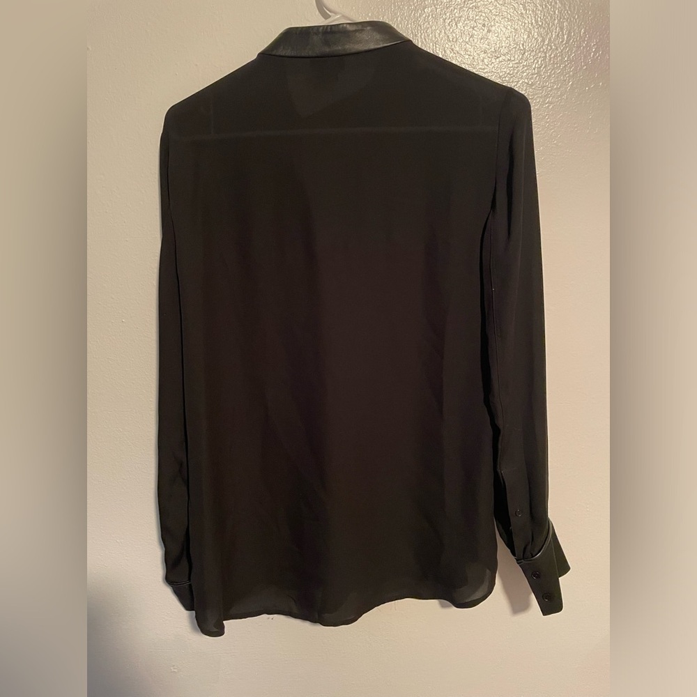 Theory Mixed Material Blouse - image 5